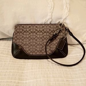 Coach Wristlet in Signature Canvas